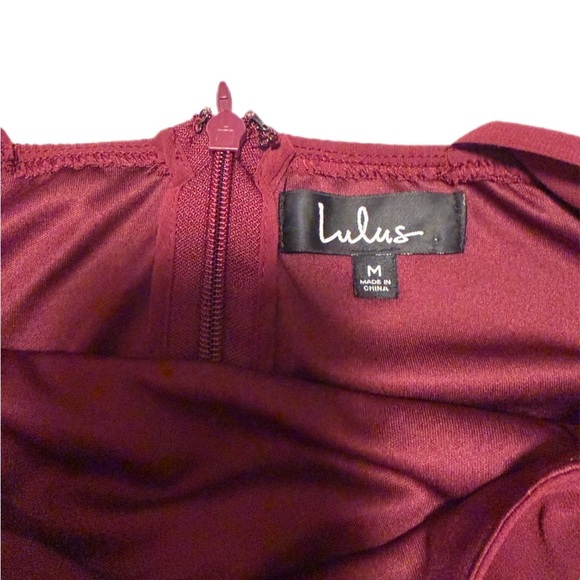 Lulu's Forevermore Skater Style Halter Dress Maroon Burgundy Women’s Medium - Picture 5 of 10